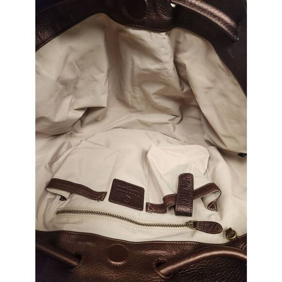 COLE HAAN VILLAGE PAILLETTE METALLIC LEATHER TOTE - Picture 10 of 12